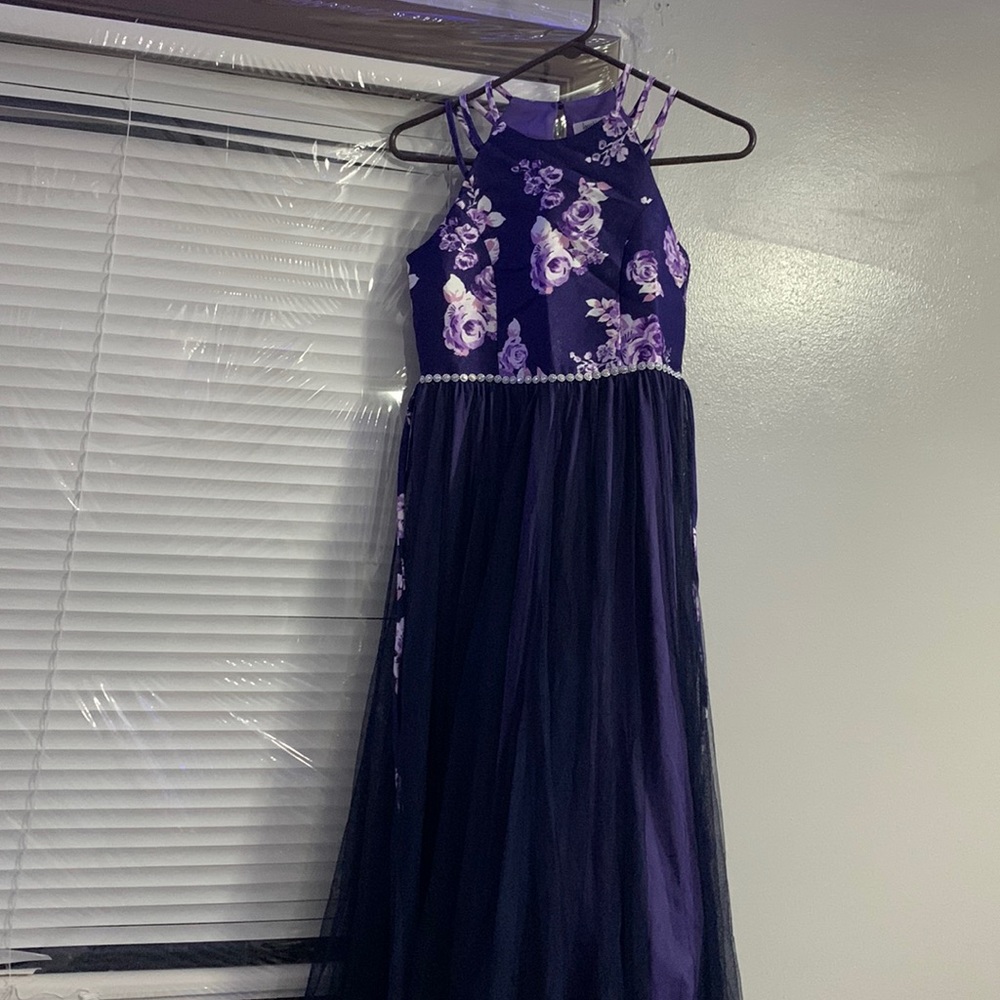 Girls size 14 purple formal dress